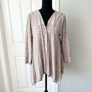 Vigorella Bamboo Cotton Blend Asymmetrical  Hem Duster